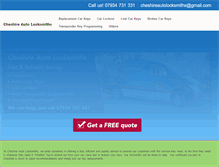 Tablet Screenshot of cheshireautolocksmiths.com